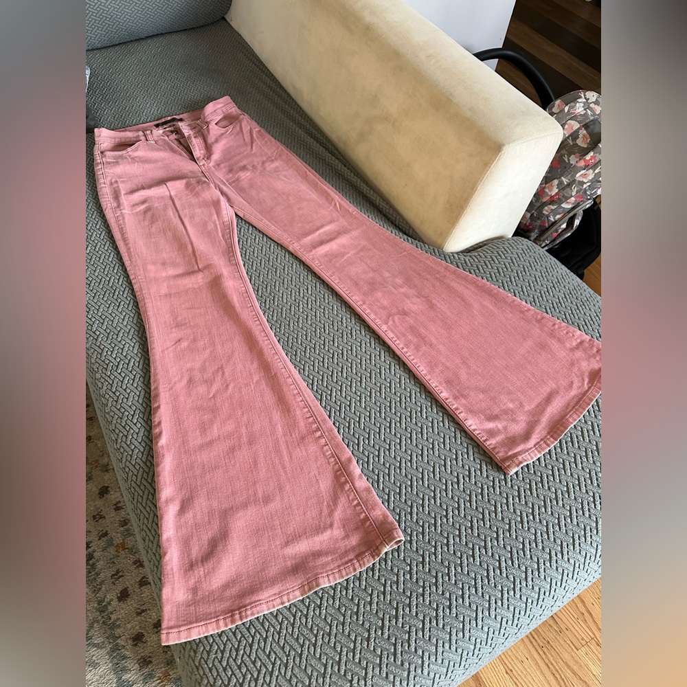 BDG Urban Outfitters faded pink wide leg bellbottoms